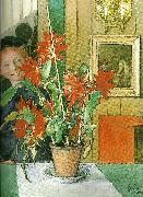 Carl Larsson britas kaktus-skrattet Sweden oil painting artist